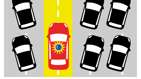 Clipart einer Rettungsgasse